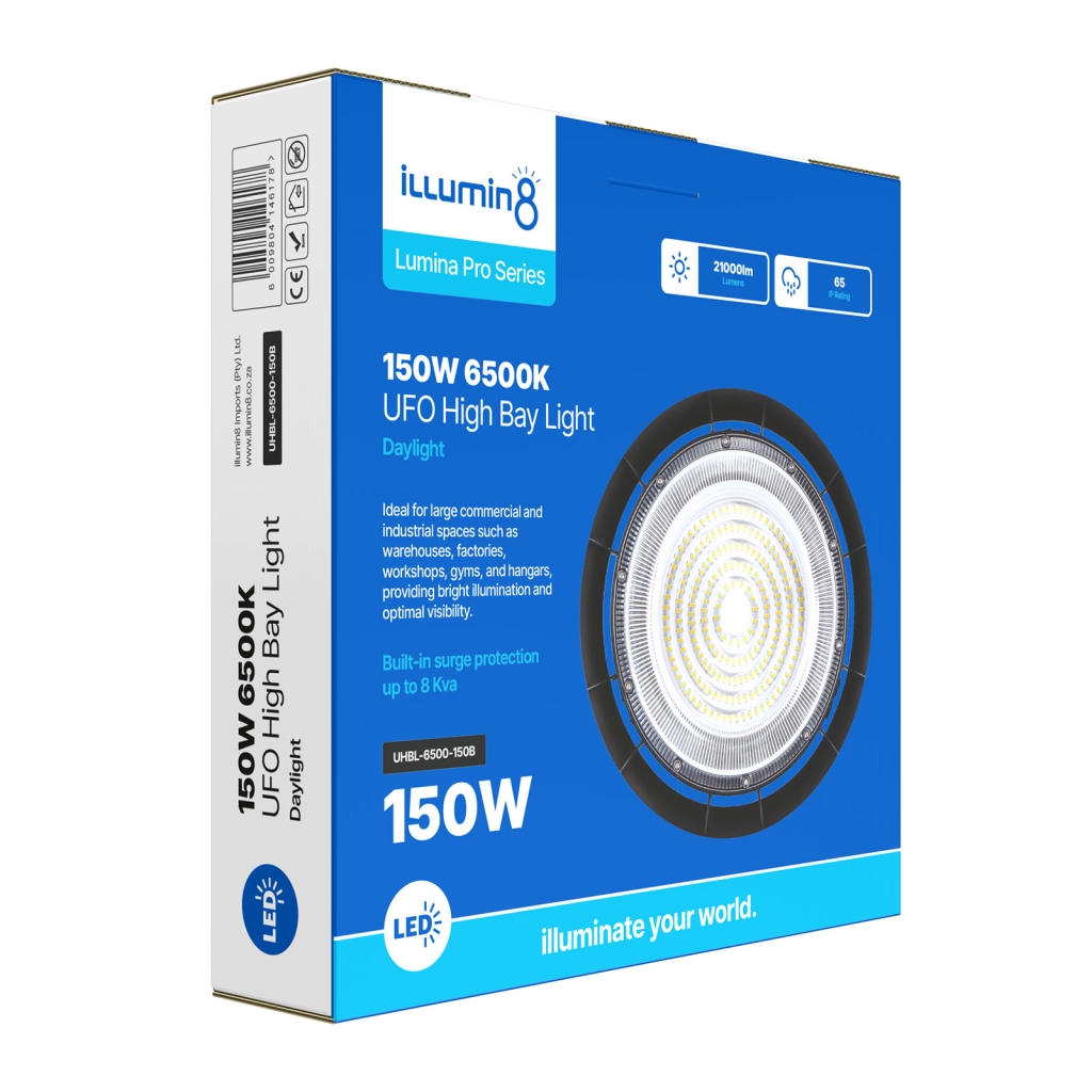 UFO High Bay Light 6500K 150W Black 5 Illumin8 High Quality LED Lighting