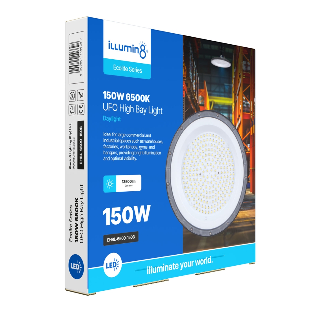 UFO High Bay Light 6500K 150W Grey 2 Illumin8 High Quality LED Lighting