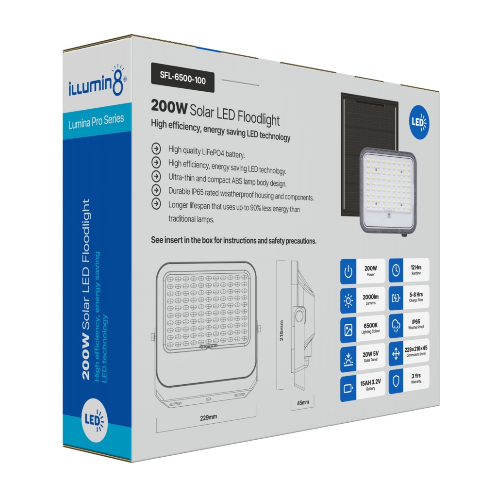 Solar Floodlight - SFL-6500-200 002